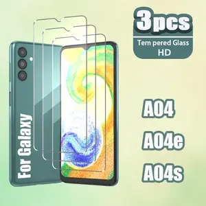 3 pieces of tempered phone film For Samsung Galaxy A04/Samsung Galaxy A04e/Samsung Galaxy A04s Special Protective Film/Fit phone/High definition/Smooth Hand feel/Christmas Gift
