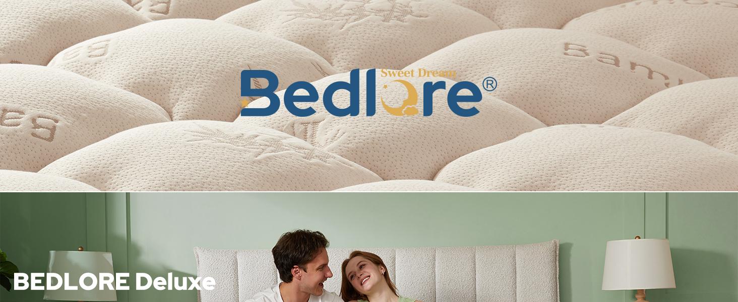 【BEDLORE】Thick Fitted Sheet Mattress Pad, Fluffy Pillow Top Comfort Layer, Cooling & Soft Design with Deep Pockets (Fits 6–18 Inch Mattresses), Ideal for Bedroom & Home Use