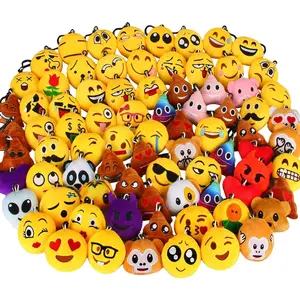 Pocket-Sized Expressions: Mini Emoticon Keychain Plushies – Share Smiles Everywhere! (One per order, sold separately)