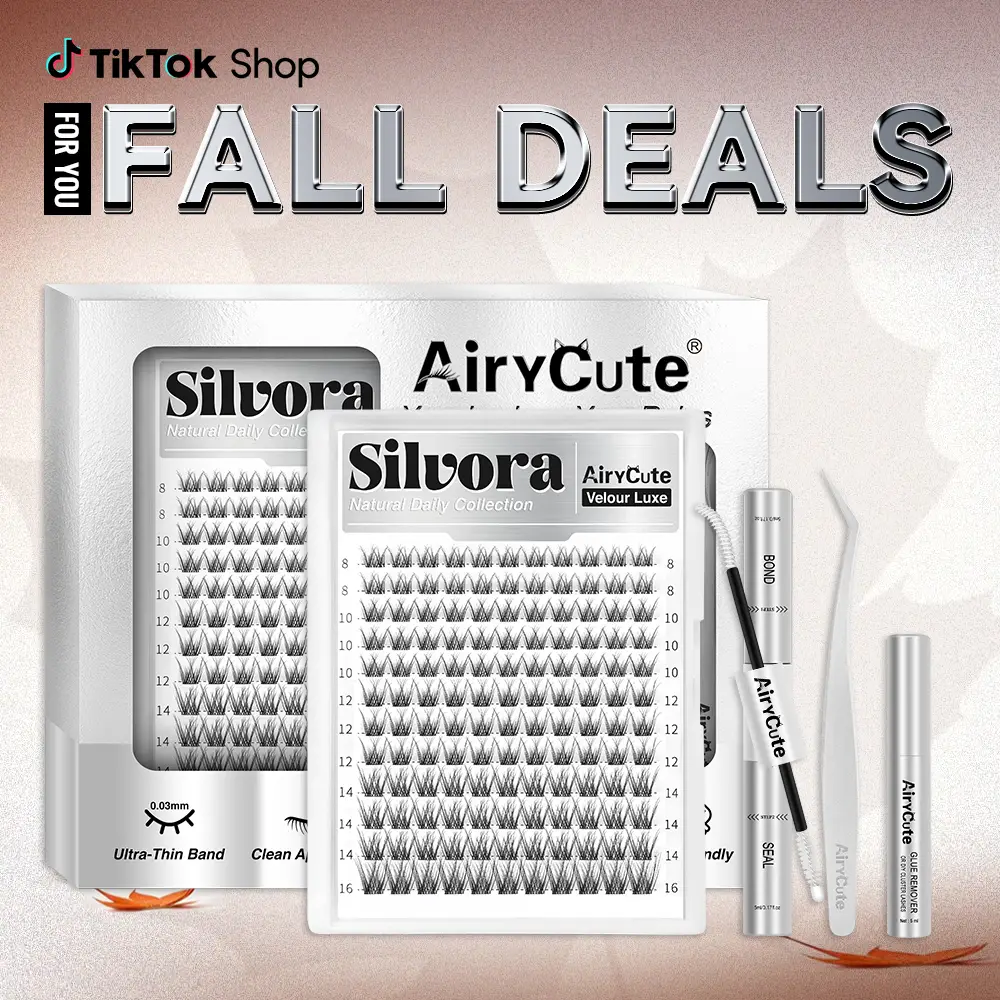 Silvora | Velour Luxe Collection Upgrade Lashes Ultra-Dense Waterproof Long-Lasting for Venus Natural Daily Beginner-Friendly DIY Lashes Trendy Must-H