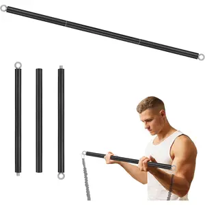 LAT Pull Down Bar, Dual Hook Bar  Attachment, Heavy Duty Gym Bar for  Machine, Suit for Resistance Band ,  Exercise