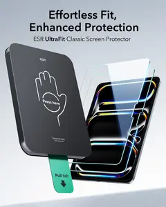 ESR 2 Pack Screen Protector for iPad Pro 11/13 (M5/M4) 2025/2024&iPad Air11/13 inch | 9H Tempered Glass Film | with UltraFit Tray | Apple Pencil Support | Scratch Resistant | HD Clarity | Bubble Free