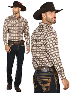 Centenario Men's Rinse Blue Denim with Gold Embroidered Details  45313