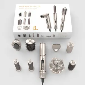 8 in 1 Foldable Ionic Hair Dryer Set with Detachable Nozzle Blow Dry Comb Fast Drying Styling for Women Men TikTok Hot