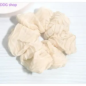 Breathable Mesh Scrunchie with Mesh Texture - All-Seasons French Romantic Oversized Sports Hair Tie for Ponytails, Buns, Sophisticated Elegant Styling