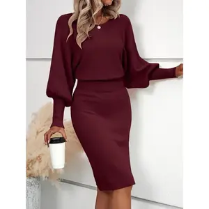 Women’s Batwing Sleeve Sweater Dress for Autumn/Winter