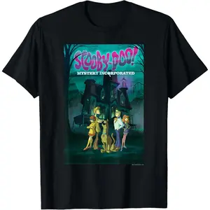 Men's Short Sleeve Leisurely Top Scooby-Doo Mystery Incorporated Poster T-Shirt