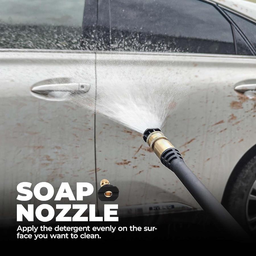 APW2000E Electric Pressure Washer with 2000 PSI and 1.2 GPM CETL Compliant Features Onboard Soap Tank 5 Quick Connect Nozzles S