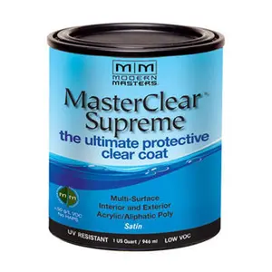 212 MAIN Modern Masters MCS90232 1 Qt. Satin Masterclear Protective Coat, for Interior/Exterior Multi-Surface Automotive & Motorcycle Paint Care