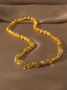 Exquisite auspicious cloud hollow dragon head necklace, adjustable design jewelry, 24K copper plated women's necklace jewelry, suitable for girlfriends to wear, exquisite gift for friends, Attractive gift, very suitable for Valentine's Day and weddings