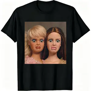 Funny Meme T-Shirt withShocked Doll Face Doll Face Meme Shirt ShortSleeve Tee Trendy, Weird Shirt, Sarcastic, FitCasual Short Sleeve Funny T-shirts for SummerFashion Men&Women's Top for Daily