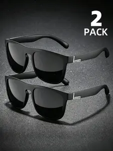 2pcs Fashionable Glasses, Casual Oval Frame, Decorative Lens, Perfect for Daily Wear, Parties, School, Shopping, Gift Idea