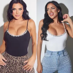 Kathy Rhinestones Bodysuit