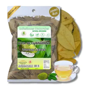 VIRAL Whole Dried Graviola Soursop Leaves (4 oz 113g+ Leaves Per Bag) Hoja De Guanabana, 100% All Natural Fresh Tea From Mexico . TEA Beverage Traditional
