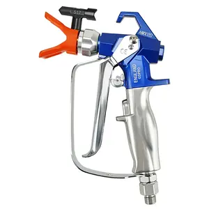 ZHUITU 3600Psi Airless Paint Sprayer Gun - 4-Finger Trigger, 24.8MP High-Pressure Spray Tool, 517 Tip Guard, Flexible Connector for Professional DIY Projects