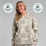 Comfrt | The Camo Crew | Soft Oversized Fit Cotton Camo Crewneck Pullover Sweatshirt