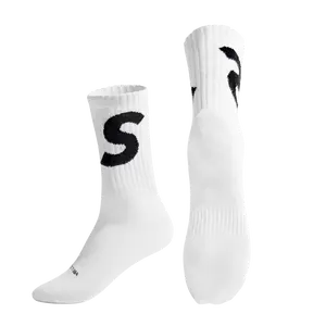 SIINSIIN Women's Athletic Crew Socks - White, Moisture Wicking, Breathable, Soft, High Elasticity, Durable, All-Day Protection, Perfect for Gym, Running, and Casual Wear