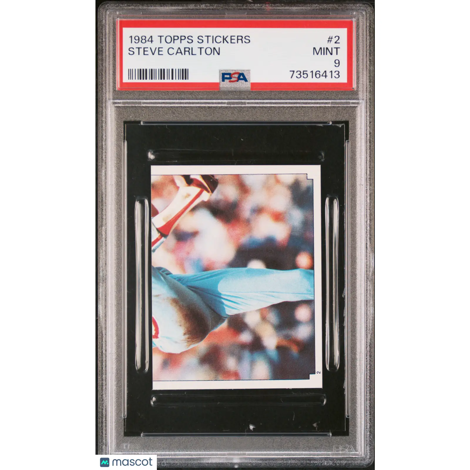 Steve Carlton PSA 1984 Topps Stickers Baseball #2 9 73516413