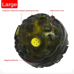 Mogorila Dog Toy squeaky Ball for Aggressive Chewers, Interactive Fetch Dog Ball with Fun Squeaky Sound, Sturdy for Small Medium Large Dogs, Non-Toxic Rubber Pet Chew Toys, Black & Lake Blue dogball remote control power chewer supre daily training