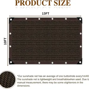 2Pcs 90% Blackout Cloth (Black) - 10 x 13ft UV-Resistant Shade Net with Reinforced Rivets, Suitable for Outdoor Adventures / Camping / Garden / Patio / Greenhouse.Mesh Shade Cloth，Easter gifts