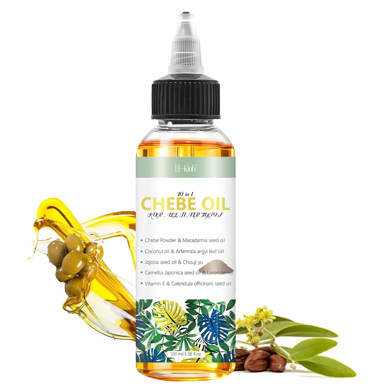 Chebe Hair Oil Made From Chebe Powder, African Chebe Oil for Damaged Hair, Stronger Hair Strands, Suitable for All Hair Types, Haircare, Strengthen Hair