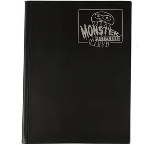 Monster 4 Pocket Trading Card Binder - Matte Black Album, Anti-Theft & TCG Protection w Side Loading Padded Pockets, Double Sided, Holds 160 Cards