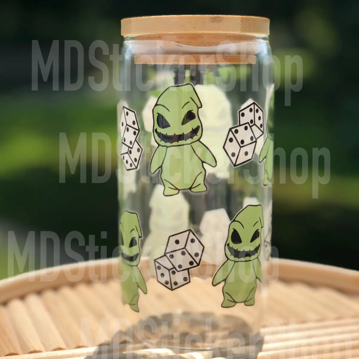 Boogeyman Dice Halloween Beer Can Glass Cup