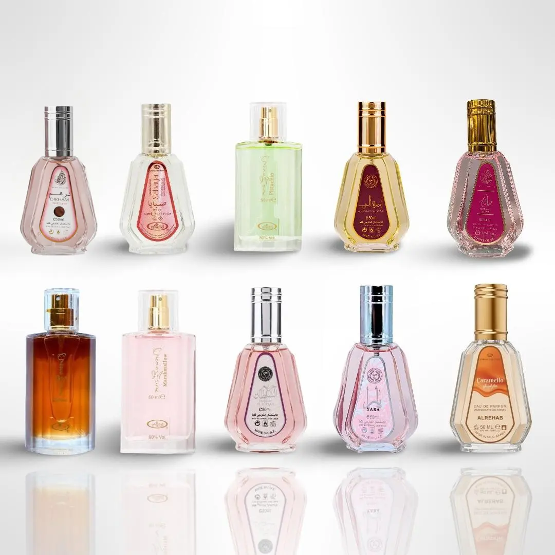 Lattafa Ethnic Pre-Packed Packaged Musk Unisex Fragrance Gift Bundle - 50ml Scents Assortment (Sabaya, Caramello, Choco Musk, Pistachio, Marshmallow, Dirham Wardi, Yara, Hayaati Exotic, Ameerat Al Arab, Hareem Al Sultan)