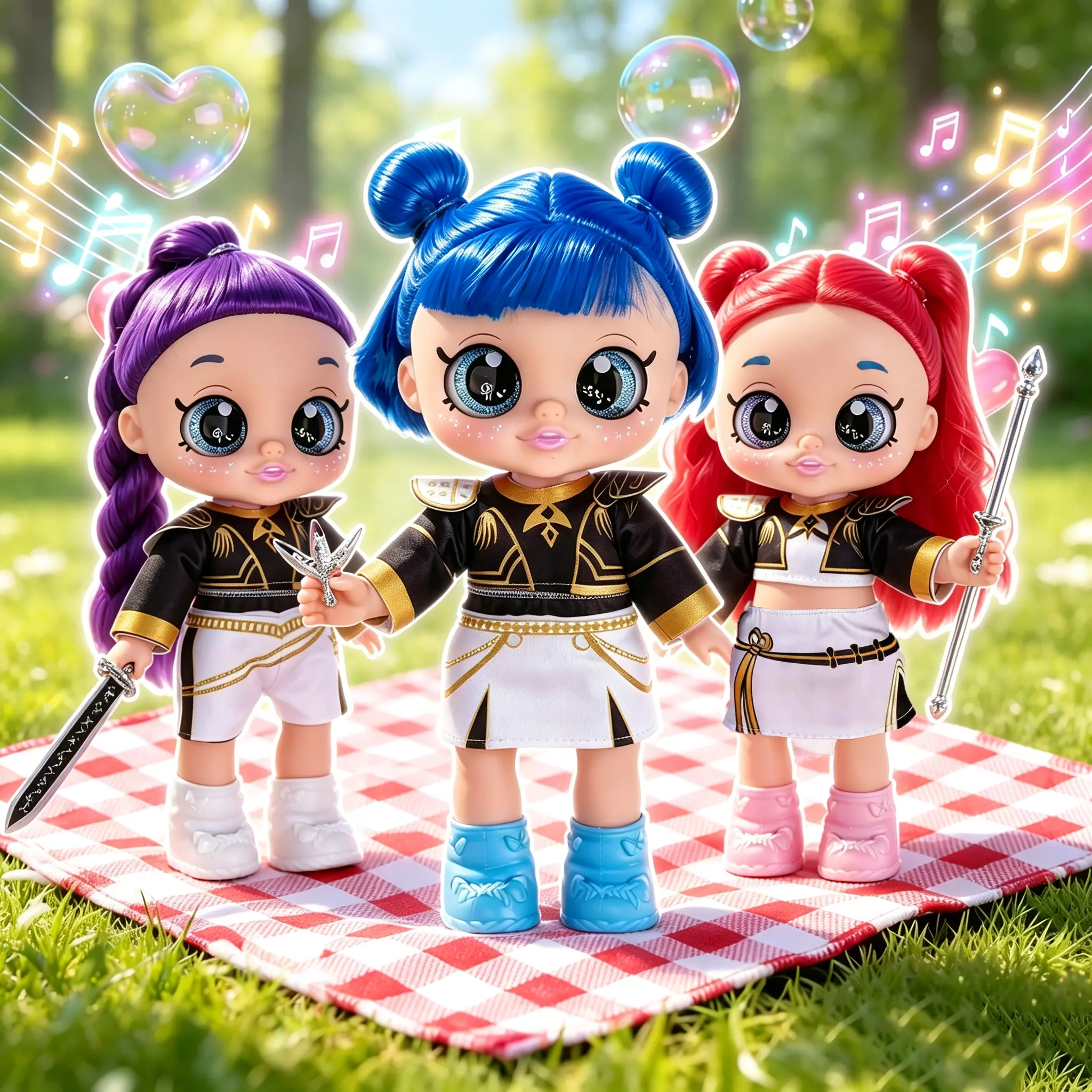 10/13-Inch Musical Kpop Anime Doll , Jointed Action Figure, Music-Playing Feature, Gold Limited Edition, Articulated Big Eye Collectible Girl Doll Toy，Perfect Gift for Girls'Birthdays & Festivals