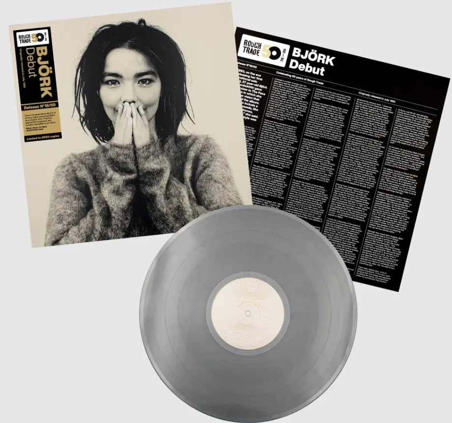 Björk Debut Rare Alternate Cover Silver Limited Vinyl Record LP