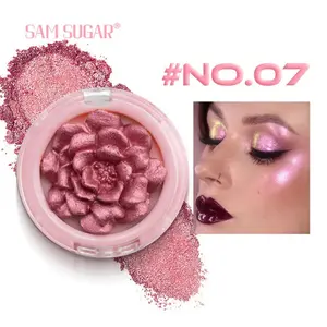 Professional 3D Rose Highlighter Makeup Palette Face Contouring Bronzer Shimmer Glossy Bright Cosmetics Beauty