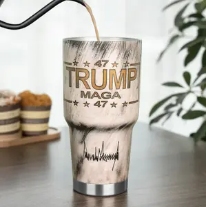 BNB MAGA Trumbp Skull American Flag 30 Oz Insulated Tumbler, 47th President Tumbler, Patriotic Coffee Cup For Supporters, Mom Gift, Dad Gift, Christmas Gift, 4th July Gift