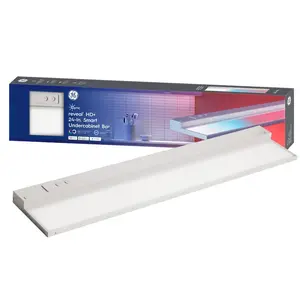 GE Household Lighting 24" Undercabinet Light Fixture: LED, 1500 Lumens, 3000K, Multicolored, Push Button, Plastic