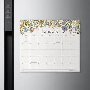 Cabbrix Magnetic Calendar for Fridge, 2026-2027 Refrigerator Calendar Include Jan 2026–June 2027 for Planning and Organizing Your Life, 13 x 11-1/2 Inches, Floral Weekly Planner Productivity Planner