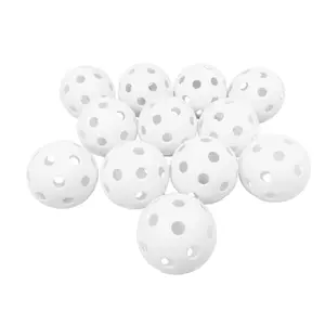 Uncrushable 9" Plastic Practice Baseballs, White, 12 Pack, 0.7 lbs,