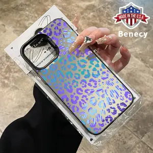 Phone Case for iPhone 15 16 14 Pro Max 13 12 11 XR XS Plus E Cyber Leopard Pattern Matte Shockproof Anti-Scratch Stylish Smartphone Cover Cellphone Protective