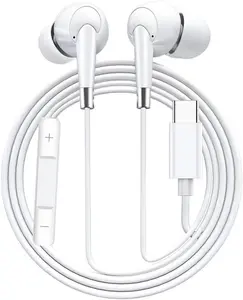 Type C Earphones Wired USB C in Ear Headphones for  15 16 Pro 15 Pro Max, Compatible with  Type C Jack Devices Smartphones,Stereo Noise Canceling Isolating Headsets