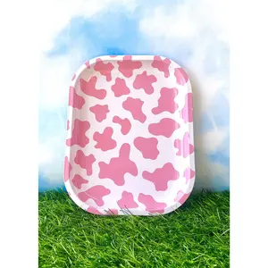 Mini Pink Cow Rolling & Trinket Tray