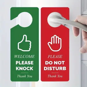 Wooden Door Sign, Double-sided Wooden Door Plaque, Welcome Don't Disturb Door Hanger Sign for Conference Room Study Bedroom Hotel Bathroom, Decor, Decorative Plaque