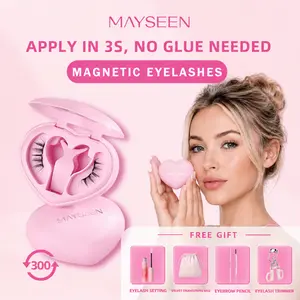 MAYSEEN Soft Magnetic Eyelashes,  Eyelash Extensions with Applicator Kit,Reusable Magnetic Lashes, Glue-free,Waterproof, Lightweight, Fluffy Soft MagneticStrip with Free Gifts: Eyelash Curler & LashSetting Liquid, Gifts Pack, Cosmetic