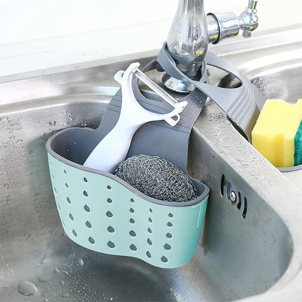 Sink Drain Basket, Sink Sponge Holder, Kitchen Sink Storage Rack, Kitchen Sink Organizer, Kitchen Accessories, Home Organizer, Cleaning Tools