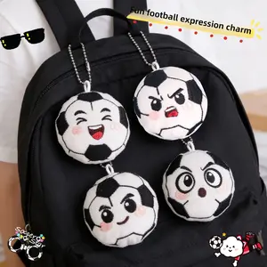 Original football-shaped pendant, mini plush toy, bag charm, backpack decoration, small gift