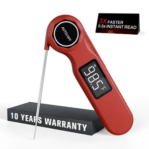 Read Meat Thermometer,  USB-C Rechargeable Digital  Thermometer with 0.5s  Read & +-0.5? Accuracy, VA LCD Display, Cooking Thermometer for BBQ, Grill, Candy, Brewing