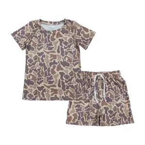 Boys Camo Summer Pajama Set | Cute Matching Sleepwear & Cozy Camouflage Outfit