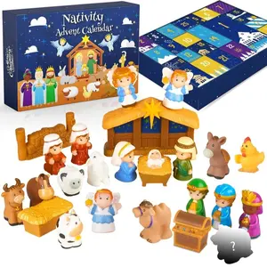 New Nativity Advent Calendar, Christmas Holiday Countdown, Festive Toy Ornament, Perfect Gift Box, Unique Xmas Decoration