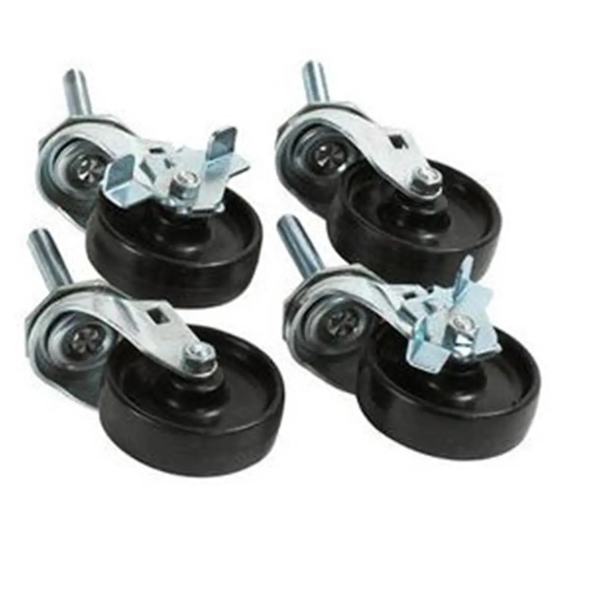 212 MAIN Glacik G-C4 Heavy-Duty Lockable Swivel Caster Wheels, Black, Set of 4 (11" x 9" x 4") for G-100 C-Deck & G-500 Series Cycling Equipment, Garage & Store Bike Tools & Equipment