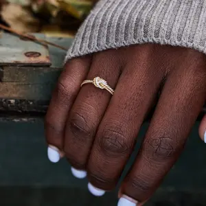 Mother & Daughter Bond Handcrafted Two Strand Knot Ring