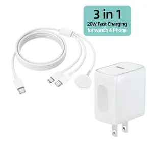 SANPRIO 6Ft USB C Watch Charger Cable Compatible for Apple Watch Series 9 8 7 6 5 4 3 2 1 SE 3 in 1 Portable iWatch Charging Cord for Phone 14/13/12/11/Pro/Max/XS/X/Airpods/Pad Series with Supplier Warranty - Smartphone