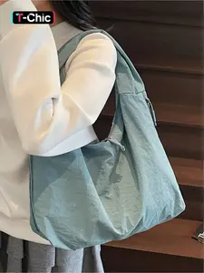 Casual Canvas Tote Bag for Women Large Capacity Underarm Bag Commuter Shoulder Lightweight Bag, Lightweight Office Bag, Versatile Bag, Zipper Closure Multi-layer Storage Design Suitable for Workplace, Campus, Shopping, Travel