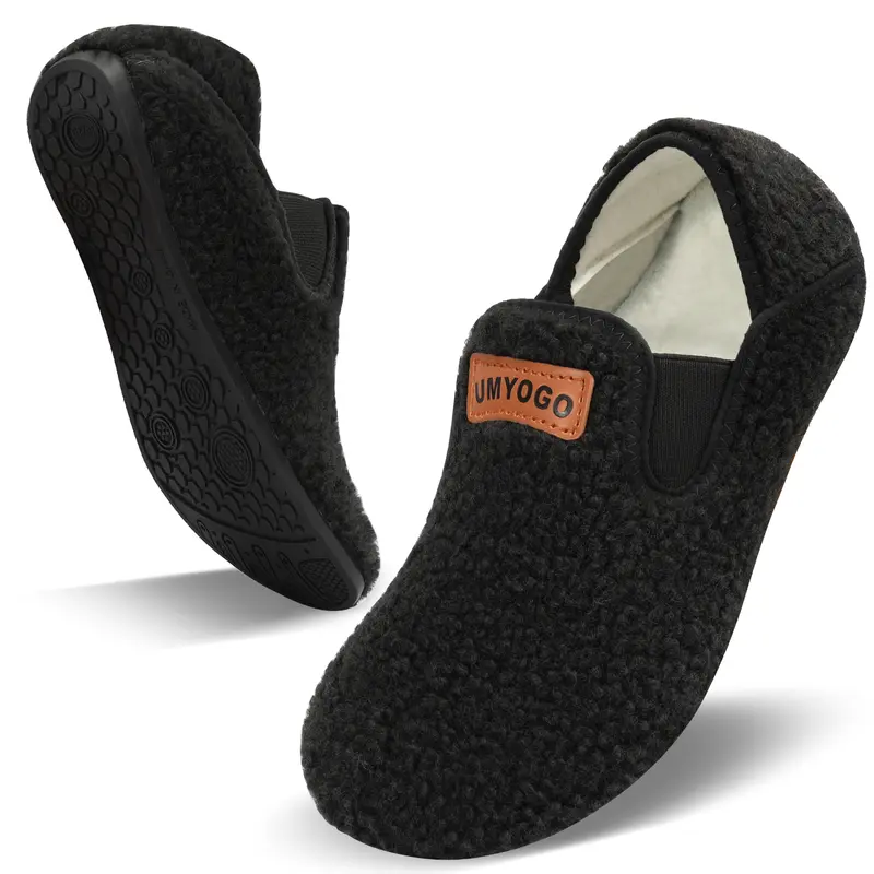 Women's Slippers - Umyogo Cute Fluffy Closed-Back Indoor Shoes, Cozy Faux Fur, Memory Foam Cushion, Non-Slip Rubber Sole (Also for Men), Slippers For Women